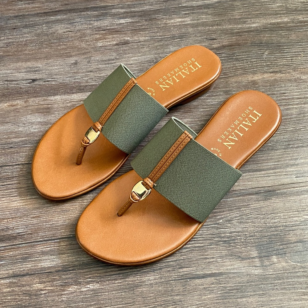 Italian Shoemakers Women’s Sandals size 9, Olive color EUC